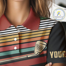 Load image into Gallery viewer, Retro Womens golf polo shirt Custom Vintage Team Golf attire for ladies, Gift For Golfers NQS10568