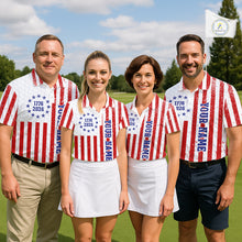Load image into Gallery viewer, Custom 250 years of freedom American Flag Mens Golf Polo shirts, patriotic team golf jerseys NQS11598