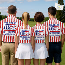Load image into Gallery viewer, Custom 250 years of freedom American Flag Mens Golf Polo shirts, patriotic team golf jerseys NQS11598