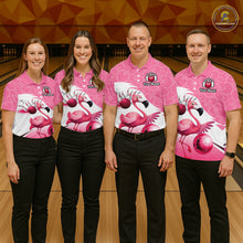 Load image into Gallery viewer, Funny Pink Flamingo Bowling Shirts for Women Custom Flamingo Team bowling jerseys, gift for bowlers NQS11715