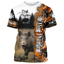 Load image into Gallery viewer, Wild Hog Hunting Camo Custom Name Shirts for hunter, personalized hunting gifts FSD292