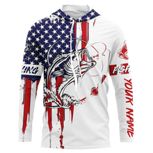Load image into Gallery viewer, Bass fishing America Flag UV protection fishing shirt fishing jersey for fisherman A21