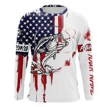 Load image into Gallery viewer, Bass fishing America Flag UV protection fishing shirt fishing jersey for fisherman A21