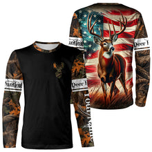 Load image into Gallery viewer, American Flag Deer Buck Hunting All over print Shirts, Personalized Deer Hunting Gift for Men, Women FSD3134