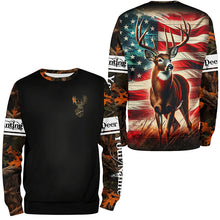 Load image into Gallery viewer, American Flag Deer Buck Hunting All over print Shirts, Personalized Deer Hunting Gift for Men, Women FSD3134