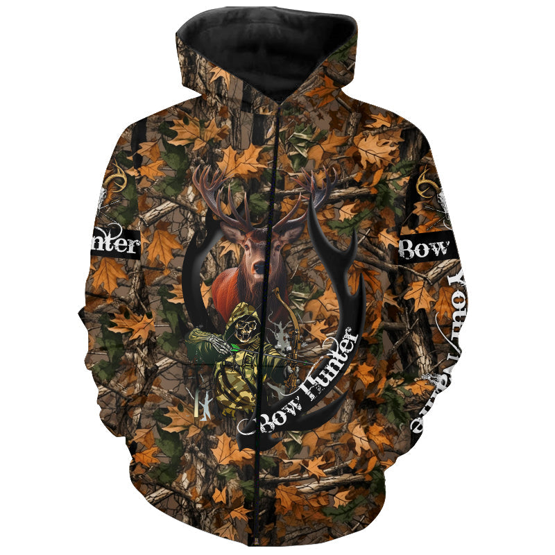 Bow Hunting Deer Grim Reaper Camouflage custom Name Shirts, Personalized gift for Bow Hunter FSD902