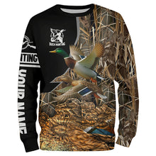 Load image into Gallery viewer, Best Duck Hunting Waterfowl Camo Custom Name Shirts for Duck Hunter, Personalized Hunting Gifts FSD692