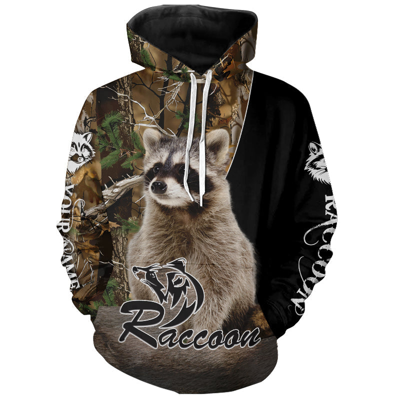 Raccoon Hunting camouflage Custom Name Shirts, Personalized Hunting shirts, hunting gifts FSD478