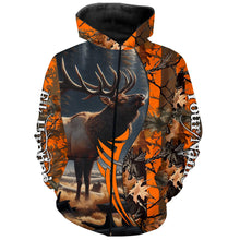 Load image into Gallery viewer, Elk hunting Orange camouflage custom Name all over print Shirts, Personalized gifts for hunter FSD1825