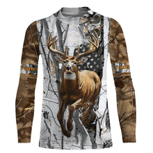 Load image into Gallery viewer, Deer Buck American Flag Custom Name 3D All over printed Shirts, Deer Hunting Shirt, Personalized Hunting Gifts - FSD2987