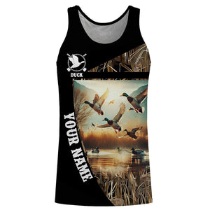 Best Duck Hunting Waterfowl Camo Custom name Shirts for Men, Kid - Duck hunting Clothes FSD666