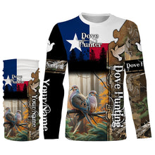 Load image into Gallery viewer, Texas Dove hunting Texas flag camo Custom Name all over print shirts, Bird hunting gifts FSD3355