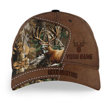 Load image into Gallery viewer, Deer Buck hunting Camo Custom Name Hat Adjustable Unisex Hunting Baseball Hat FSD3144