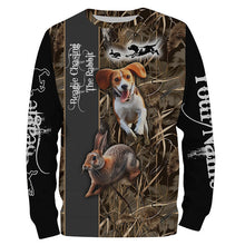 Load image into Gallery viewer, Beagle Dog Chasing the Rabbit Camo Custom Name Shirts, Rabbit Hunting Clothing FSD1044