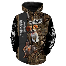 Load image into Gallery viewer, Beagle Dog Chasing the Rabbit Camo Custom Name Shirts, Rabbit Hunting Clothing FSD1044