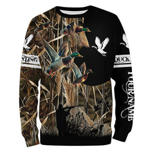 Load image into Gallery viewer, Personalized Duck Hunting Waterfowl Camo Shirts for Men, Kid, Duck Hunting clothes, hunting gifts FSD702