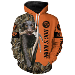 German Wirehaired Pointers GWP Hunting Dog Customized Name All over printed Shirts for Hunters FSD4082