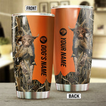 Load image into Gallery viewer, German Shorthaired Pointer Birds &amp; Deer shed Hunting Dog Custom name Stainless Steel Tumbler Cup FSD4285