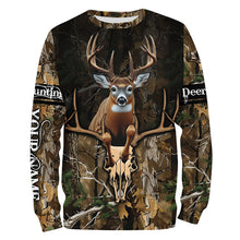 Load image into Gallery viewer, Deer Hunting Big Buck Jumping Camouflage Custom Name all over print Shirts, Deer Hunting Gifts FSD745