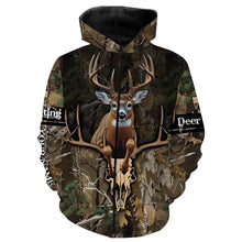 Load image into Gallery viewer, Deer Hunting Big Buck Jumping Camouflage Custom Name all over print Shirts, Deer Hunting Gifts FSD745