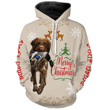 Load image into Gallery viewer, Christmas Wirehaired Pointing Griffon Hunting Dog Custom Name Shirts, Gifts for Hunters FSD4613