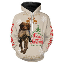 Load image into Gallery viewer, Christmas Wirehaired Pointing Griffon Hunting Dog Custom Name Shirts, Gifts for Hunters FSD4613