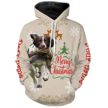 Load image into Gallery viewer, Christmas English Springer Spaniel Hunting Dog Custom Name Shirts, Gifts for Hunters FSD4614