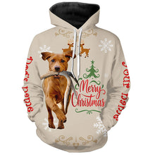 Load image into Gallery viewer, Christmas Fox Red Labrador Retriever Hunting Dog Custom Name Shirts, Gifts for Hunters FSD4616