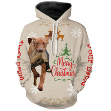 Load image into Gallery viewer, Christmas Vizsla Hunting Dog Custom Name Shirts, Gifts for Hunters FSD4617