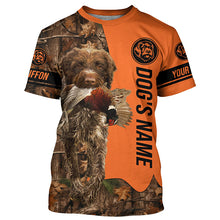 Load image into Gallery viewer, Pheasant Hunting with Dogs Wirehaired pointing Griffon customize Name Shirts for Bird Hunter FSD4031