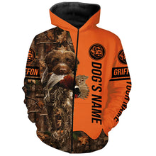 Load image into Gallery viewer, Pheasant Hunting with Dogs Wirehaired pointing Griffon customize Name Shirts for Bird Hunter FSD4031