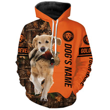 Load image into Gallery viewer, Pheasant Hunting with Dog Golden Retriever customize Name Shirts for Bird Hunter, Retriever shirt FSD4035