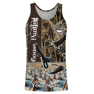 Goose Hunting Waterfowl Camo custom Name Shirts, Goose hunting shirt, gift for Hunter FSD186