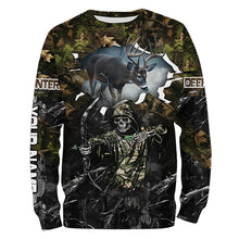 Load image into Gallery viewer, Deer Hunting Grim Reaper Camouflage Shirts for Deer Hunters, Personalized Hunting Shirts FSD761