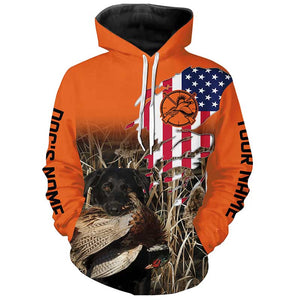 Pheasant Hunting Custom Orange Shirts for Hunters, Pheasant Hunting with Dogs Shirt FSD4532