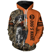 Load image into Gallery viewer, English Setter (black and white) Hunting Dog Customized Name Shirts for Hunters, Bird Hunting FSD4234