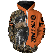 Load image into Gallery viewer, English Setter (black and white) Hunting Dog Customized Name Shirts for Hunters, Bird Hunting FSD4234