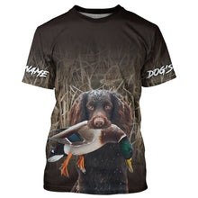 Load image into Gallery viewer, Duck Hunting Waterfowl Camo Boykin Spaniel Dog Shirts, Personalized Duck Hunting clothes FSD4545