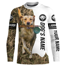 Load image into Gallery viewer, Dog with Fishing Rod Best water dogs yellow Lab custom Name UV protection Shirts, Fishing gift FSD3880