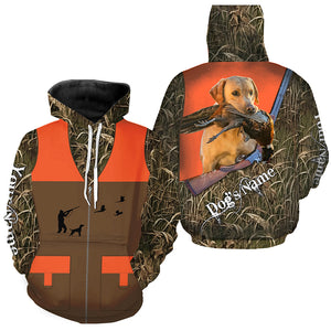 Custom Name Yellow Labrador Retriever Dog Pheasant Upland Hunting Vest shirt for Men FSD3985