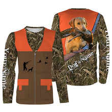 Load image into Gallery viewer, Custom Name Yellow Labrador Retriever Dog Pheasant Upland Hunting Vest shirt for Men FSD3985