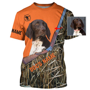 Personalized hunting dogs Shirts for Hunters Custom Dog's image and Names Shirts - FSD3822