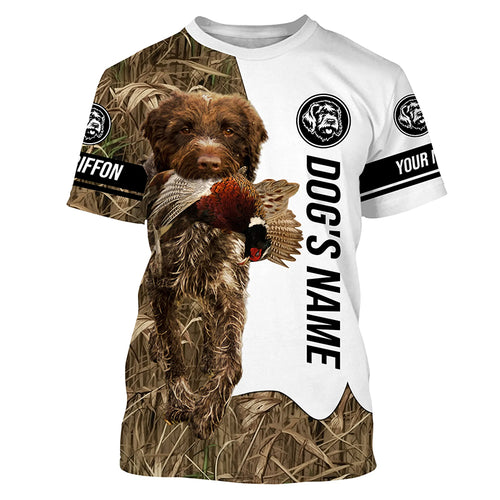 Pheasant Hunting With Griff Dog Wirehaired pointing griffon Custom Name All Over Print Shirts FSD3599