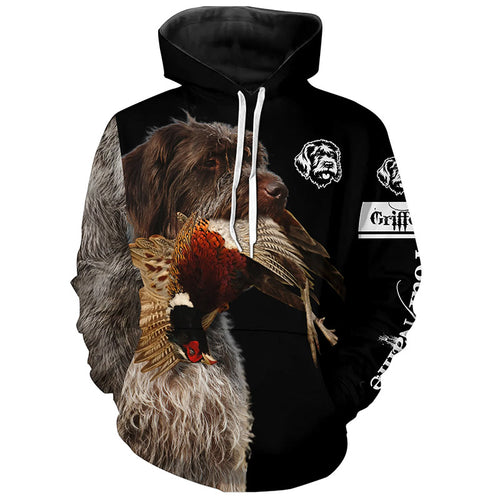 Pheasant Hunting With Griff Dog Wirehaired Pointing Griffon customize Name Shirts, Hunting Gifts FSD3605