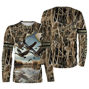 Canada Goose hunting waterfowl camo custom Name All over printing Shirts, Gift for hunters FSD3702