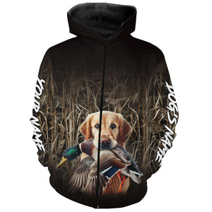 Duck Hunting Waterfowl Camo Golden Retriever Dog Shirts, Personalized Duck Hunting clothes FSD4540