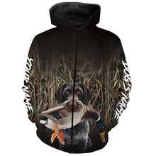 Load image into Gallery viewer, Duck Hunting Waterfowl Camo Deutsch Drahthaar Dog Shirts, Personalized Duck Hunting clothes FSD4542