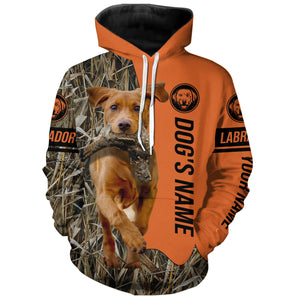 Fox Red Labrador Retriever Hunting Dog Customized Name Shirts for Hunters FSD4213