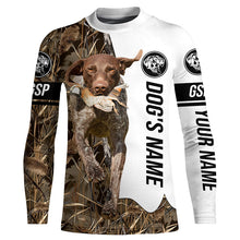 Load image into Gallery viewer, Quail Hunting with German Shorthaired Pointer GSP Custom Name Camo Full Printing Shirts, Hunting Gifts FSD3606