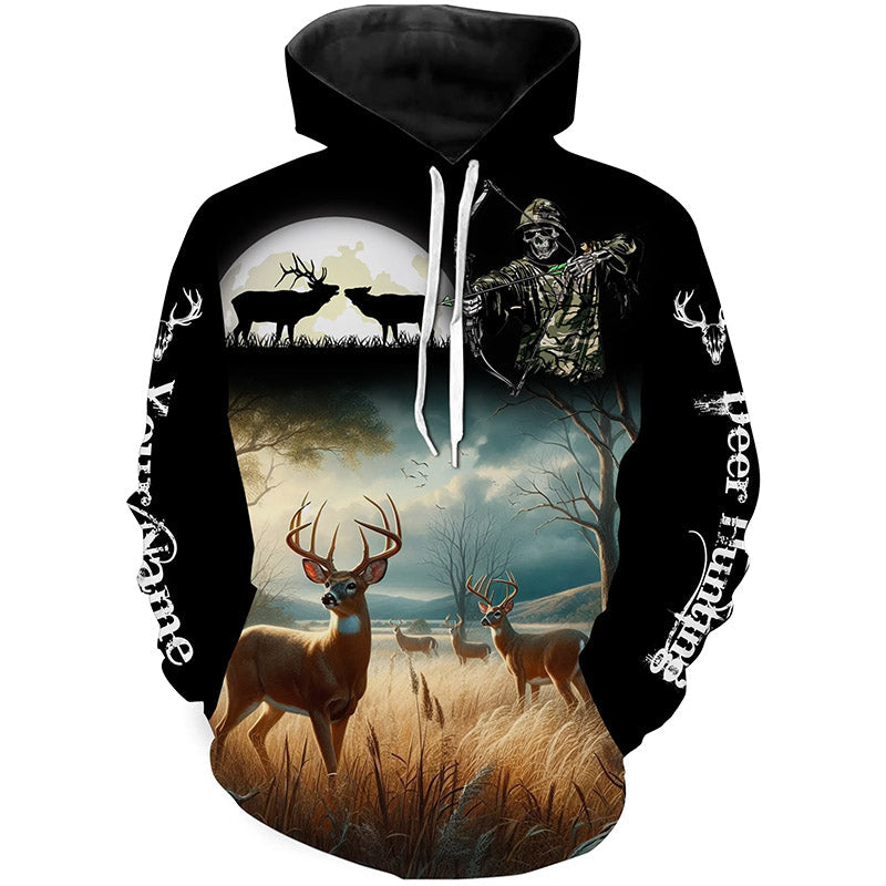 Deer Hunting Grim Reaper Custom Name Shirts for Deer Hunter, Hunting Gift, Hunting Shirts FSD557